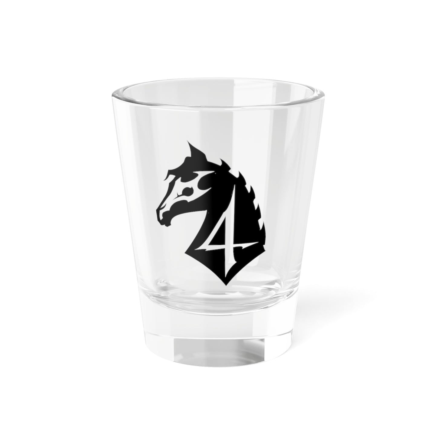 The Four Horsemen Logo Shot Glass